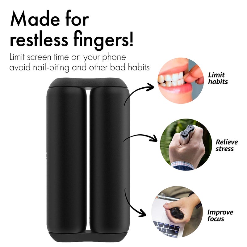 ONO Roller - Handheld Fidget Toy for Adults | Help Relieve Stress, Anxiety, Tension | Promotes Focus, Clarity | Compact, Portable Design (Black, Full Size - Aluminum) - Image 5